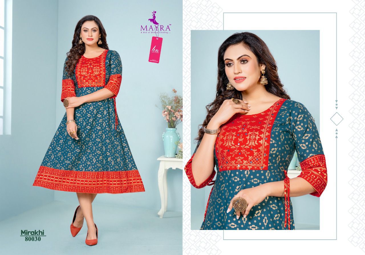 Mayra Mirakhi Wholesale Anarkali Kurti Catalog